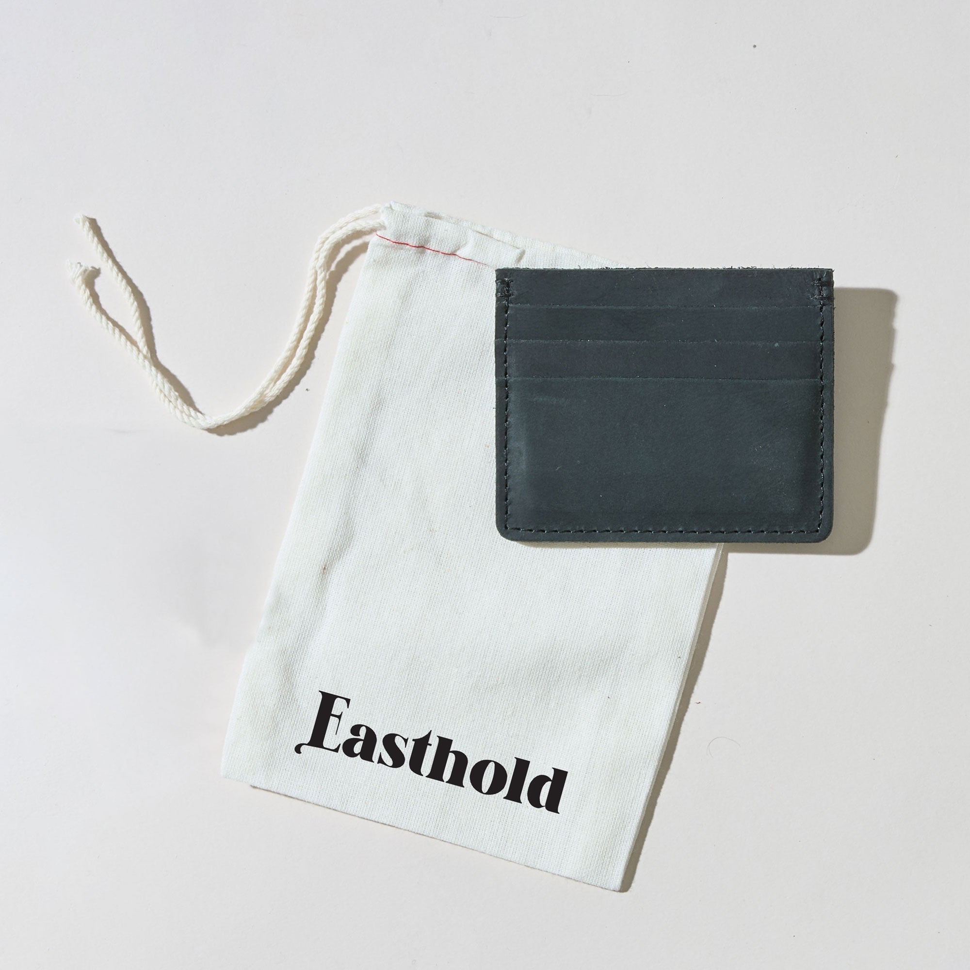 Custom Logo Black Leather Card Wallet