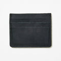 Black leather cardholder on a white background